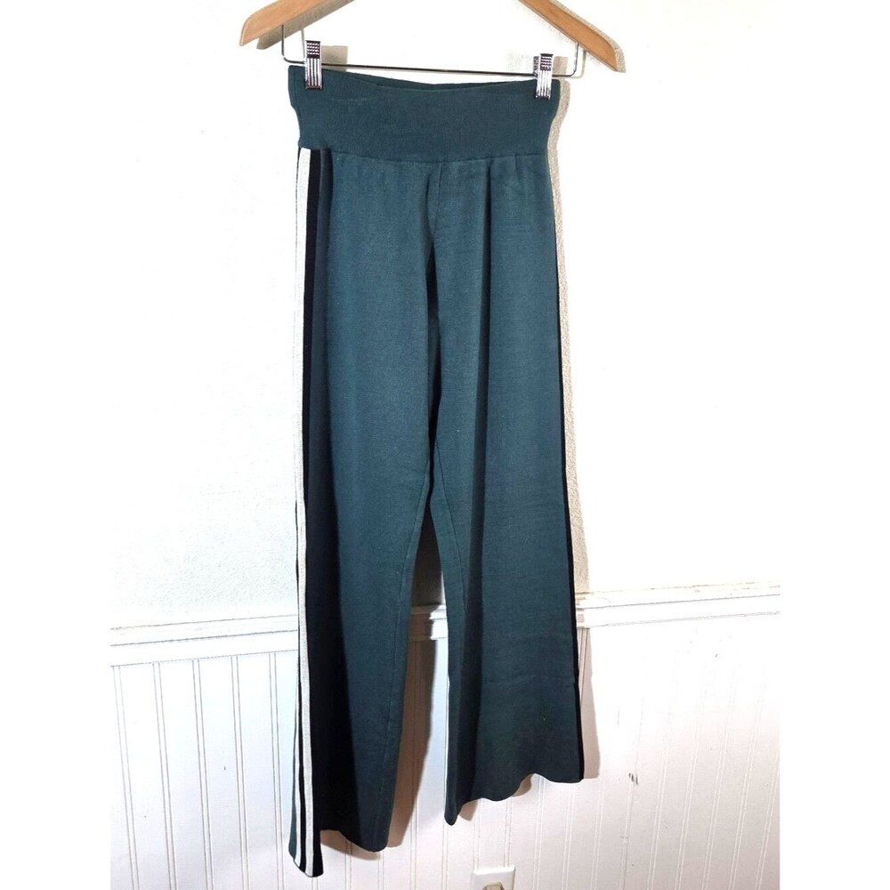 Spiritual Gangster Wide Leg Pants Womens Small Green Knit Lounge Yoga Stretch - Picture 2 of 11